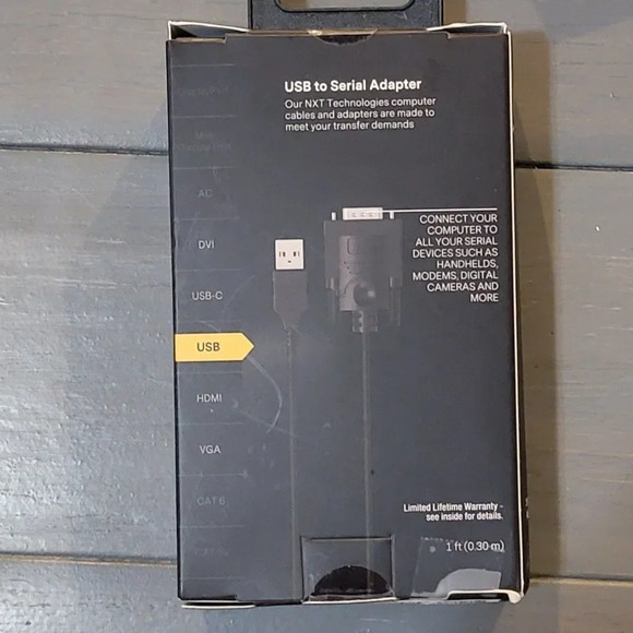 NXT Technologies™ USB to Serial Adapter, 1 ft, Black - Picture 5 of 8